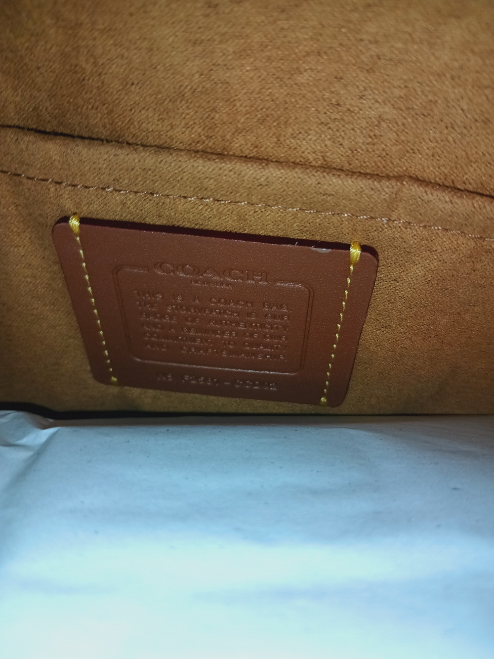 COACH Klare Envelope Leopard Print Leather Chain Shoulder Bag in Tan and Brown - Picture 8 of 10